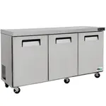 Coldline UCN-72R, 72-Inch Narrow Depth Undercounter Worktop Refrigerator