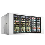 Coldline WCPG-10x16-FL, 10x16-Feet Five Glass Door Walk-in Merchandiser Cooler Box with Floor