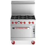 Cookline CR36-6C, 36-Inch Range with Convection Oven - 211,000 BTU