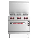 Cookline ER36-208, 36-Inch Electric Range with 6 Burners, 208V