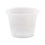 Dart 100PC, 1 Oz Conex Clear Complements Portion Polypropylene Container, 2500/CS. Lids Sold Separately.