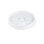 Dart 10UL White Sip Thru HIPS Lid, 1000/CS