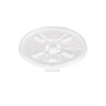 Dart 12FTLS Lift n' Lock Straw-Slotted Translucent HIPS Lid, 1000/CS