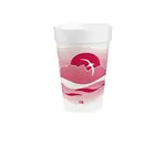 Dart 16J16H 16 Oz Horizon Cranberry Insulated Printed Foam Cup, 1000/CS
