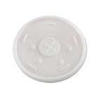 Dart 24SL05, Translucent Straw Slot Plastic Cup Lid, 500/Cs (Discontinued)