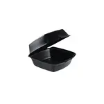 Dart 60HTB1 9x6x3-Inch Performer Black Insulated Foam Container With A Removable Hinged Lid, 500/CS