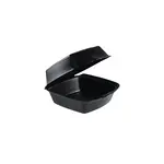 Dart 60HTB1 9x6x3-Inch Performer Black Insulated Foam Container With A Removable Hinged Lid, 500/CS