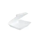 Dart 80HT1R 8x8x2-Inch Performer White Insulated Foam Container With A Hinged Lid, 200/CS