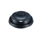 Dart 8ELBLK Black Cappuccino HIPS Lid with a Sip Hole, 1000/CS (Discontinued)