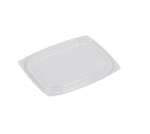 Dart C12DLR, ClearPac Clear Rectangular Flat Plastic Lid, 1008/Cs