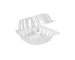 Dart C57PST1, 6x6x3-Inch ClearSeal Clear Sandwich OPS Container with a Hinged Lid, 500/CS