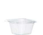Dart CH6DEF 6 Oz Clear Tamper-Evident PET Containers with Flat Lid, 400/CS