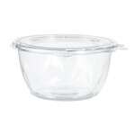 Dart CTR16BF, 16 Oz PET Tamper-Evident/Resistant Bowl w/ Flat Lid, 240/CS