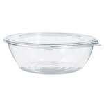Dart CTR48BF, 48 Oz PET Tamper-Evident/Resistant Bowl w/ Flat Lid, 100/CS