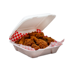 Dart HC9SC1PF, 9x9x3-Inch 1-Compartment PFAS-Free Compostable Hinged Container, 200/CS