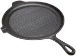 Default OLD MOUNTAIN 10148-OM, 11.25x1.2-Inch Cast Iron Round Grill with Assist Handle