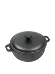 Default OLD MOUNTAIN 10180-OM, 5.25x3.75-Inch Pre-Seasoned Cast Iron Mini Dutch Oven with 2 Cups