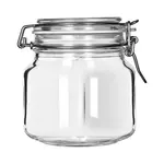 Default Circleware B500344, 26 Oz. Glass Jar, Metal Clamp Lid