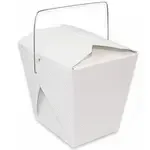 Default Fold-Pak FP16, 16 Oz Take-out Plastic-Coated Paper Containers w/Metal Handle, 500/CS