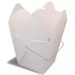 Fold-Pak FP16, 16 Oz Take-out Plastic-Coated Paper Containers w/Metal Handle, 500/CS