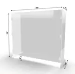 McDonald Paper PROGUARD1 30x9x28-Inch Plexiglass Cashier Protection Sneeze Guard, EA