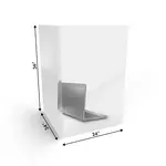 McDonald Paper PROGUARD2 36x24-Inch Plexiglass Cashier Corner Protection Sneeze Guard, EA