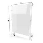 McDonald Paper PROGUARD4 18x9x28-Inch Plexiglass Cashier Protection Sneeze Guard, EA