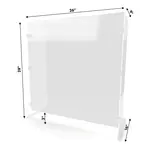 McDonald Paper PROGUARD7 26x9x28-Inch Plexiglass Cashier Protection Sneeze Guard, EA