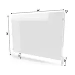 McDonald Paper PROGUARD9 34x9x28-Inch Plexiglass Cashier Protection Sneeze Guard, EA