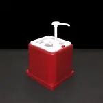 Default PWKE-R, 0.5-Gallon Red Condiment Pump Dispenser for Ketchup