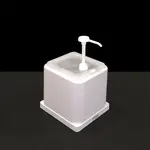 Default PWMA-W, 0.5-Gallon White Condiment Pump Dispenser for Mayonnaise or Sauce