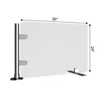 TRNGRD-S2 36x24-Inch Acrylic Protective Side Guard, Pole w/Sikura