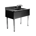 Eagle Group B3L-2-18, 3-Ft 2-Compartment Under Bar Sink with Left Drainboard, NSF, KCL