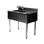 Eagle Group B3R-2-18, 3-Ft 2-Compartment Under Bar Sink with Right Drainboard, NSF, KCL