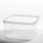 Elfe Plastik 6005EP 32 Oz Square Plastic Tamper Evident Container, 250/CS. Lids Sold Separately.