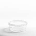 Elfe Plastik 7002EP 8 Oz Round Plastic Tamper Evident Container, 500/CS. Lids Sold Separately.
