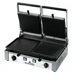 Eurodib PDM3000, Double 1 Flat 3 Ribbed Sides Panini Grill, 3000W, ETL
