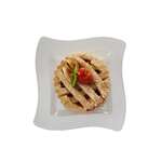 Fineline Settings 106-WH, 6.5-inch Wavetrends White Polystyrene Square Dessert Plate, 120/CS