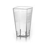 Fineline Settings 1108CL 8 Oz. Wavetrends Clear Square Plastic Tumblers, 168/CS (Discontinued)