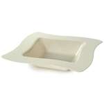 Fineline Settings 112-BO, 12 Oz Wavetrends Bone Polystyrene Square Bowl, 120/CS (Discontinued)