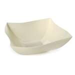 Fineline Settings 128-BO, 128 Oz Wavetrends Bone Polystyrene Square Serving Bowl, 25/CS (Discontinued)