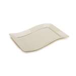 Fineline Settings 1407-BO, 7.5x12-inch Wavetrends Bone Polystyrene Rectangular Luncheon Plate, 120/CS