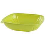 Fineline Settings 15032L-GRN, 32 Oz Super Bowl Plus Large Rectangular Green PET Bowl, 150/CS