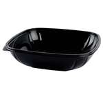 Fineline Settings 15048L-BK, 48 Oz Super Bowl Plus Large Rectangular Black PET Bowl, 150/CS