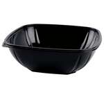Fineline Settings 15064L-BK, 64 Oz Super Bowl Plus Large Rectangular Black PET Bowl, 150/CS