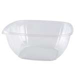 Fineline Settings 15160L-CL, 160 Oz Super Bowl Plus Extra Large Rectangular Clear PET Bowl, 50/CS