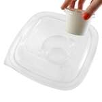 Fineline Settings 159IN-L, 9-inch Super Bowl Plus Square PET Dome Lid with Insert, 150/CS