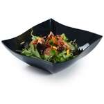 Fineline Settings 164-BK, 64 Oz Wavetrends Black Square Serving Bowl, 50/CS (Discontinued)