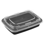 Fineline Settings 17CPRCB16, 16 Oz ReForm Rectangular Polypropylene Takeout Bowl with Lid, 150/CS