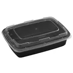 Fineline Settings 17CPRCB32, 32 Oz ReForm Rectangular Polypropylene Takeout Bowl with Lid, 150/CS